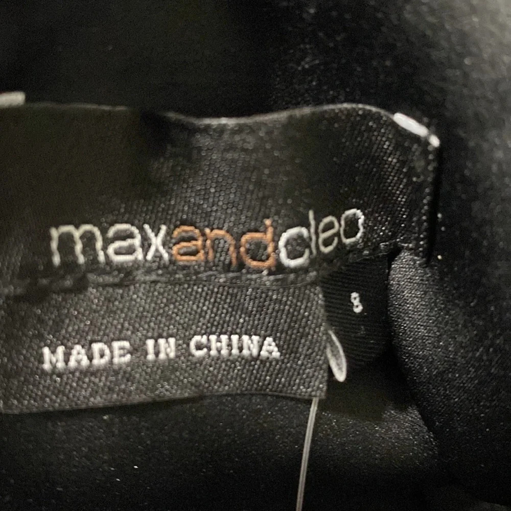 Max and Cleo NWOT Charcoal Satin Sleeveless Cocktail Dress - Picture 6 of 7